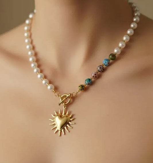 Collar corazón del sol