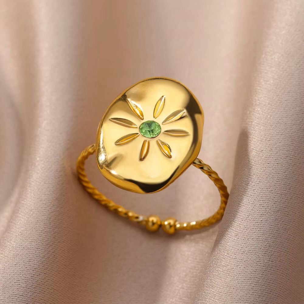 Sortija Soleil Verde