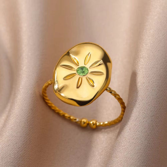 Sortija Soleil Verde