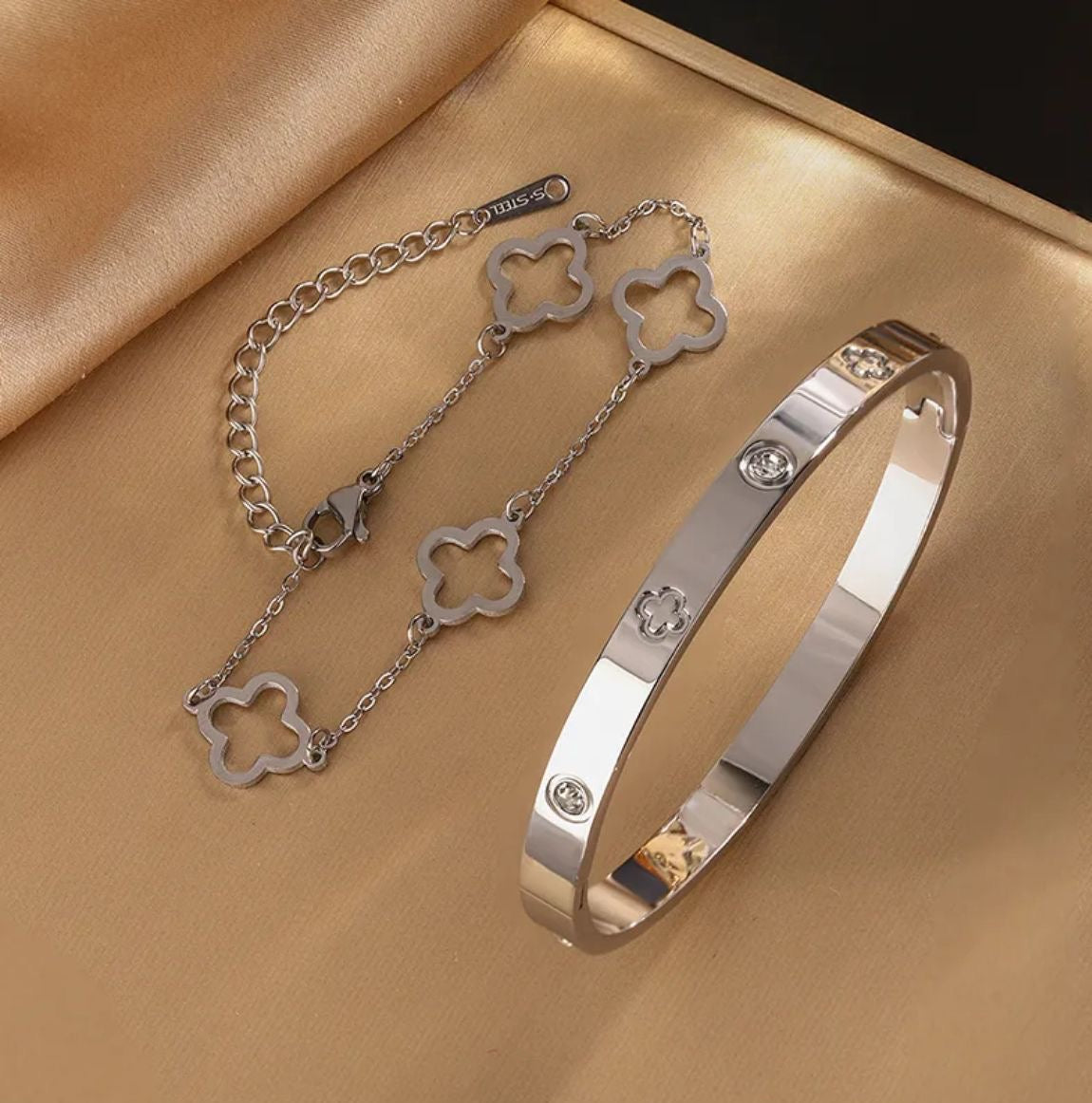 Pulsera conjunto Trébol 🍀